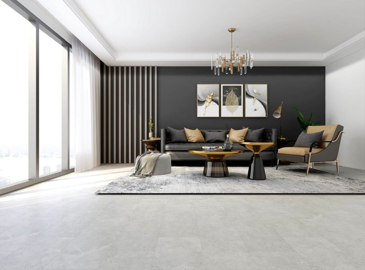 Allora Range - Composite Vinyl Floor Tiles  - Crystal - Next Day Delivery  - Scratch Resistant