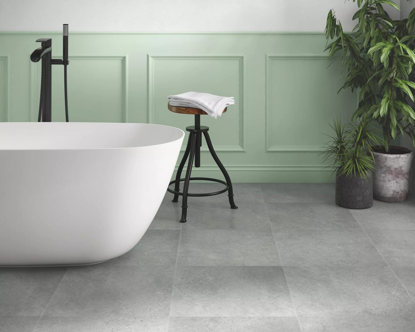 Malmo Flooring - Grey - Stick Down LVT Dala Tile - 25 Year Warranty