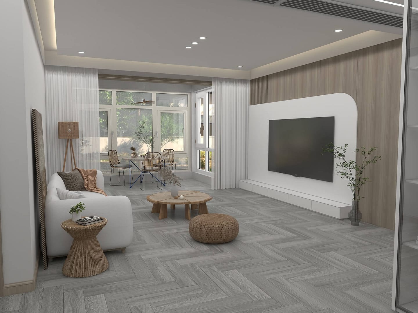 Ambient - Herringbone - Smoked Oak