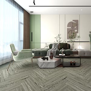 Endurance Pro - Herringbone - LVT Flooring - Dark Grey - Suitable for Underfloor Heating