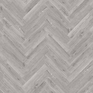 Allora Herringbone Range - Composite Flooring - Chateau Grey - Built In Underlay
