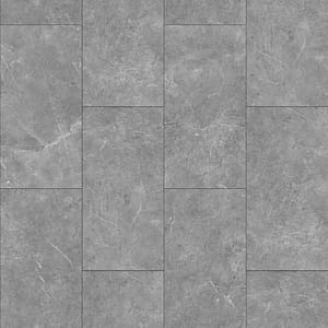 Allora Range - Composite Vinyl Floor Tiles - Quartz Grey - Next Day Delivery - Scratch Resistant