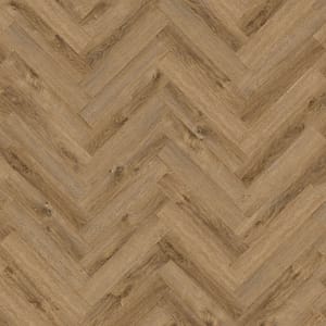 Allora Herringbone Range - Composite Flooring - Rustic Oak - Built In Underlay