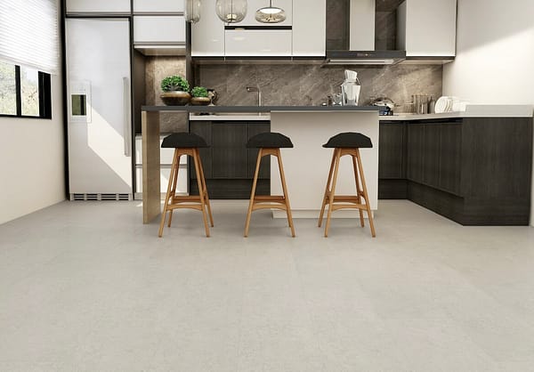 Allora Range - Composite Vinyl Floor Tiles  - Flint Grey - Next Day Delivery - Scratch Resistant - Image 2