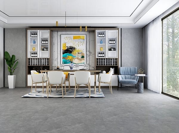 Allora Range - Composite Vinyl Floor Tiles - Quartz Grey - Next Day Delivery - Scratch Resistant - Image 2
