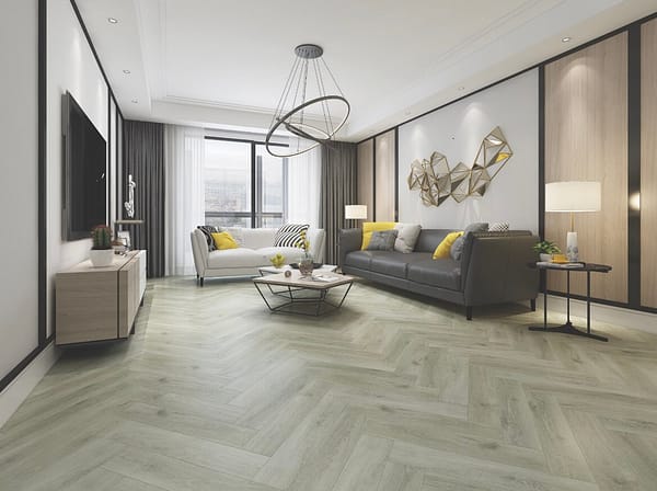 Allora Herringbone Range - Composite Flooring - Chateau Grey - Built In Underlay - Image 2