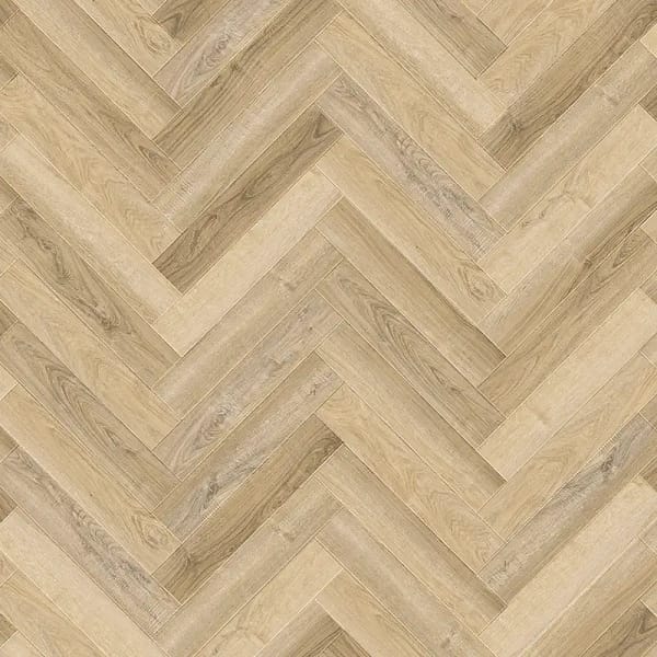 Alva Parquet - Herringbone - LVT Flooring - Barley Oak  - Suitable for Underfloor Heating - Image 2