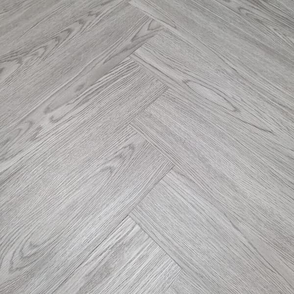 Endurance Pro Herringbone LVT Flooring Medium Grey Suitable for