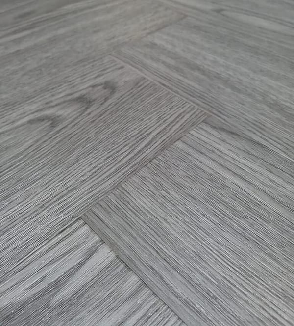 Endurance Pro Herringbone LVT Flooring Medium Grey Suitable for