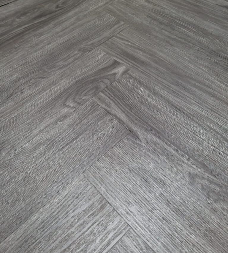 Endurance Pro - Herringbone - LVT Flooring - Dark Grey - Suitable for Underfloor Heating