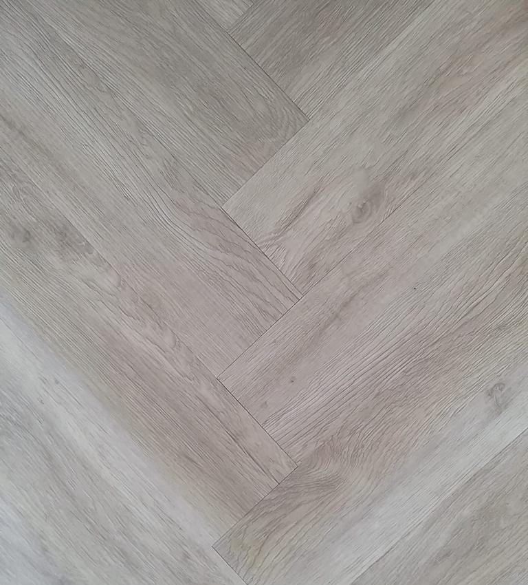 Endurance Pro - Herringbone - LVT Flooring - Light Grey - Suitable for Underfloor Heating - Image 2