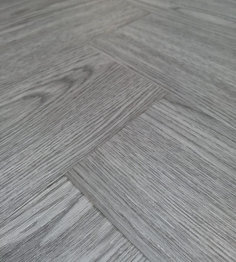 Endurance Pro - Herringbone - LVT Flooring - Medium Grey - Suitable for Underfloor Heating - Image 2