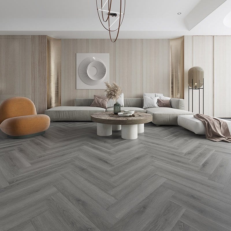 Alva Parquet - Herringbone - LVT Flooring - Millennium Oak - Suitable for Underfloor Heating