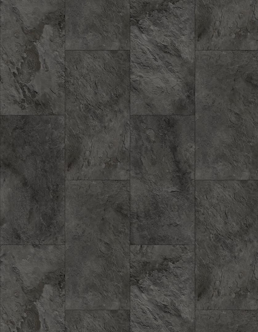 Allora Range - Composite Vinyl Floor Tiles  - Dark Slate - Next Day Delivery - Scratch Resistant