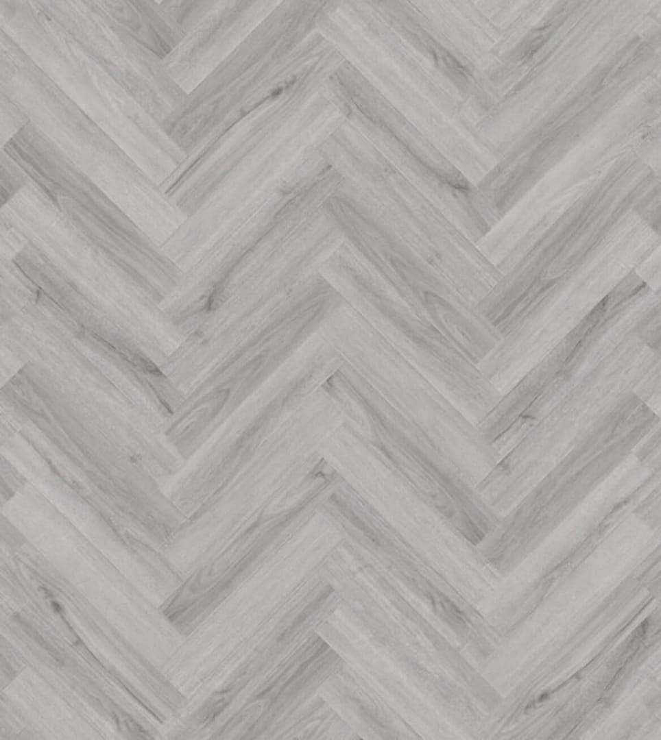 Allora Herringbone Range - Composite Flooring - Oxford Grey - Built In Underlay