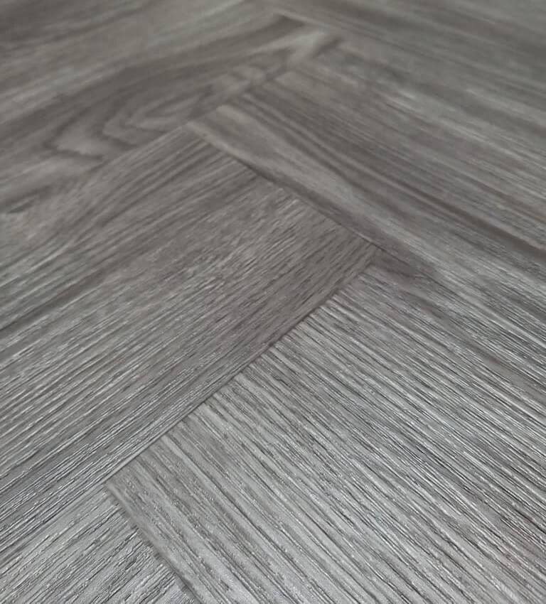 Endurance Pro Herringbone LVT Flooring Dark Grey Suitable for