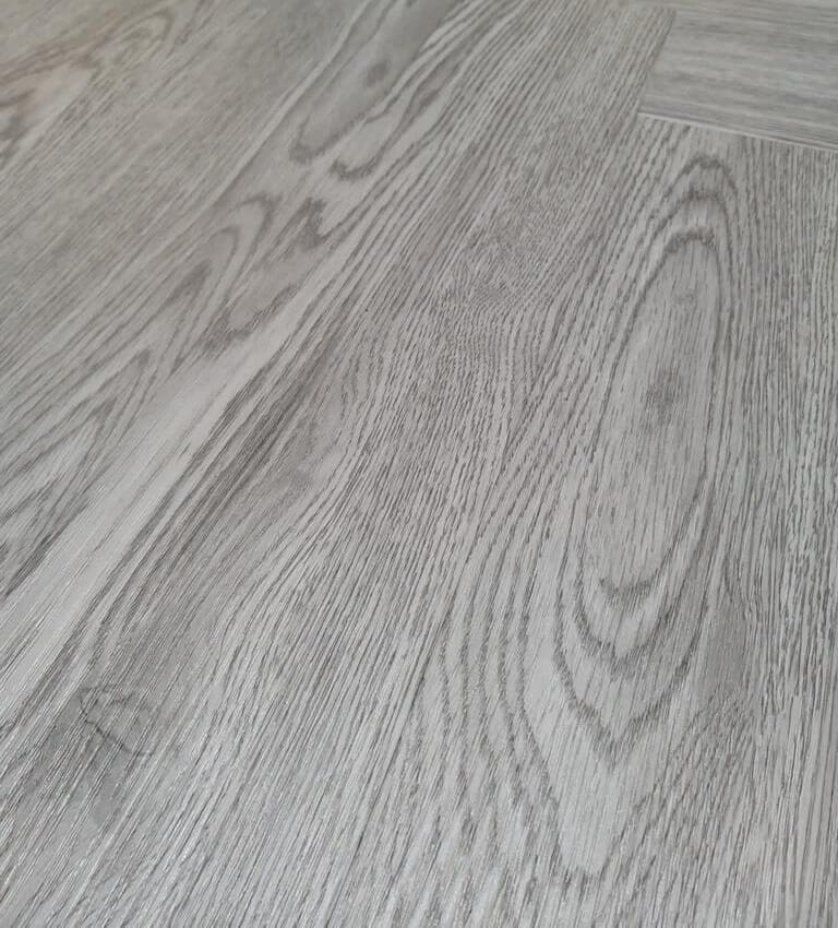 Endurance Pro Herringbone LVT Flooring Medium Grey Suitable for